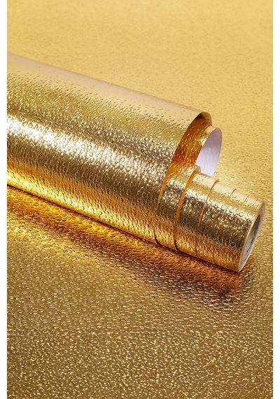 Mobee Estetik Gold Mutfak Folyosu Yapışkanlı, Kolay Temizlik Şık Görünümlü Folyo 1m X 40cm