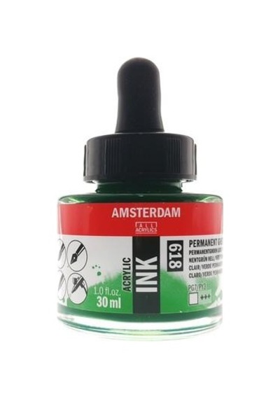 Amsterdam Aac Ink 30Ml Perm.Green Lt