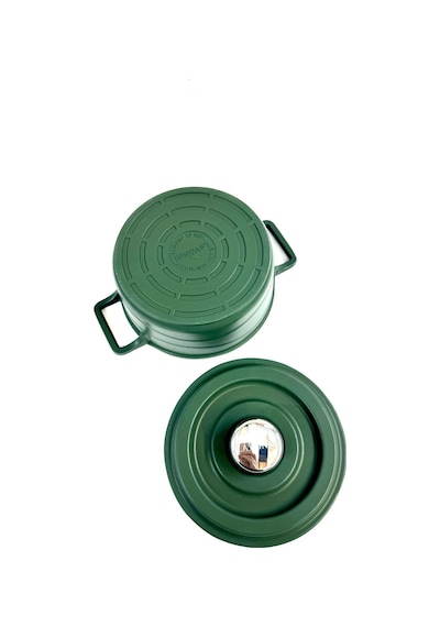 14 Cm Mini Döküm Teflon Tencere Yeşil
