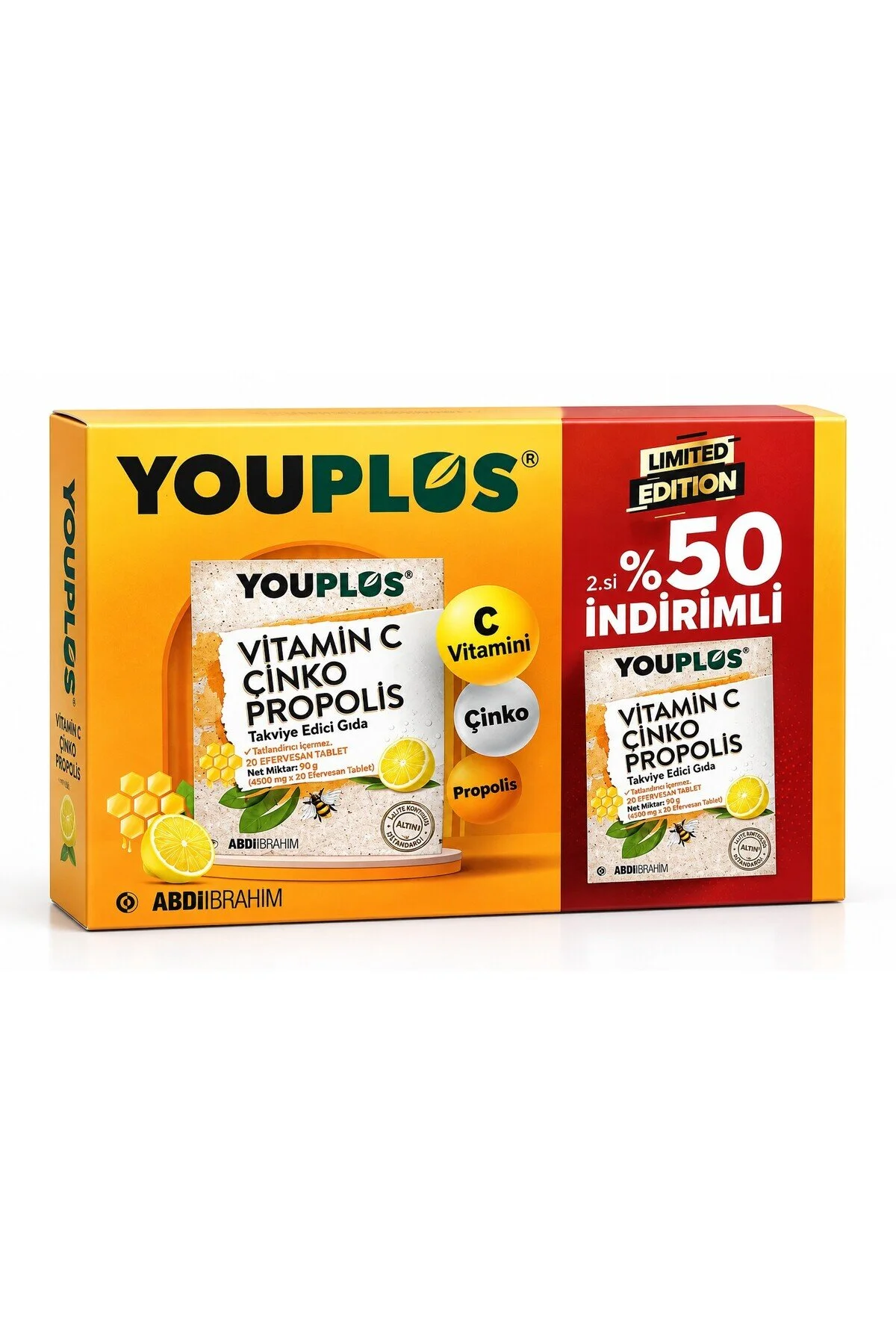 Youplus Vitamin C Takviye Edici Gıda - İkincisi %50
