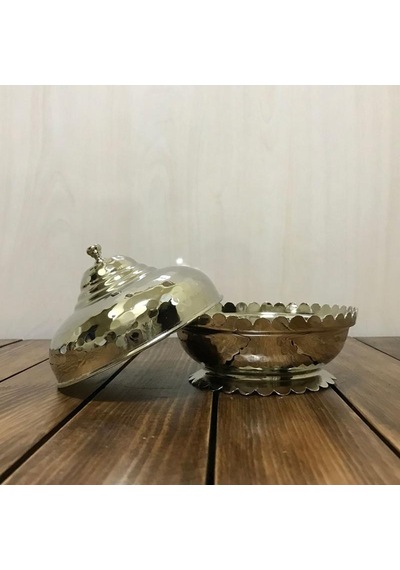 Dövme Bakır Etekli Şekerlik Gümüş