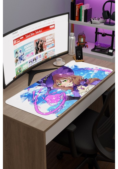 Lisa Genshin Impact Anime Oyuncu V1 - 90x40 Xxl Gaming Mouse Pad Fare Altlığı