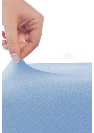Tek Kişilik Düz Penye %100 Pamuklu Lastikli Çarşaf 100x200 Cm Newsheet Mavi Çok Renkli