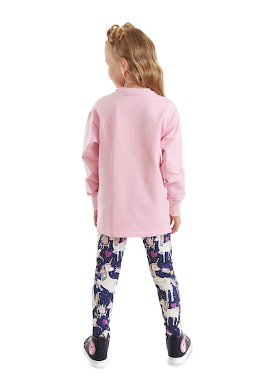 Denokids Mshb&g Unicorn Kız Çocuk Sweatshirt Tayt Takım Gülkurusu