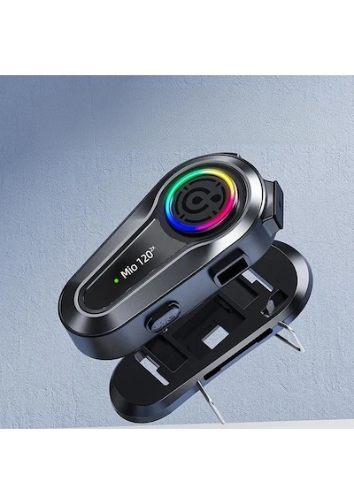 Mioji Mio 120 2x RGB 1000 MAh IPX6 Kask Intercom Motosiklet Bluetooth Kulaklık