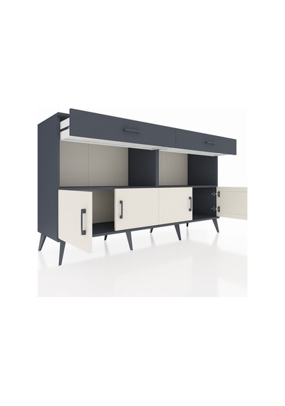 Hyperion Konsol 2 Raflı 2 Çekmeceli 4 Kapaklı 176x44x99 Antrasit- Antrasit-aytaşı/antrasit Hyperion Konsol 2 Raflı 2 Çekmeceli 4 Kapaklı 176x44x99 Antrasit- Antrasit-aytaşı/antrasit