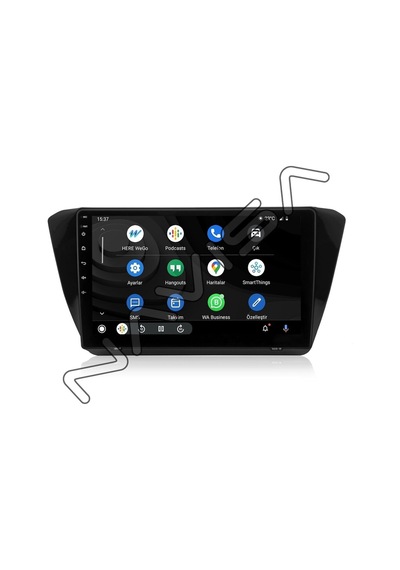 Navısa Skoda Rapıd 4 Gb Ram 64 Gb Hafıza Uyumlu Androıd Multımedıa Teyp 9.0 İnç