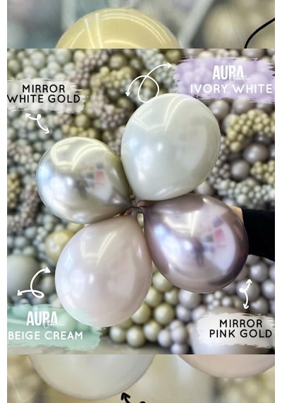 Beysüs Aura Collection Antique Gold Balon Antik Gold - 12 İnç - 10 Adet