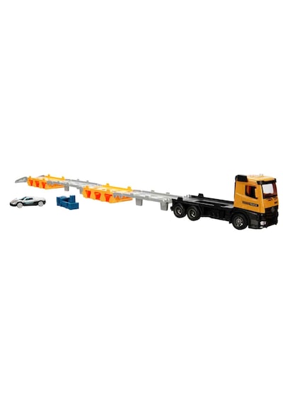 Maxx Wheels Sürtmeli Taşıyıcı Kamyon Fırlatıcılı Araçlı Açılıp Kapanabilen Taşıyıcı Tır Mavi