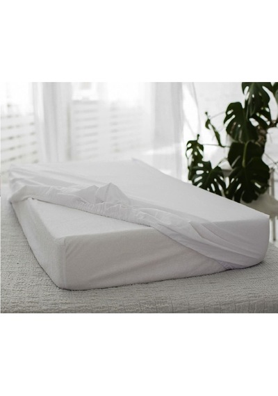 Altın Karma 70x140 Cm Pamuk Kumaş Full Kenar Fitted Sıvı Geçirmez Alez Beyaz