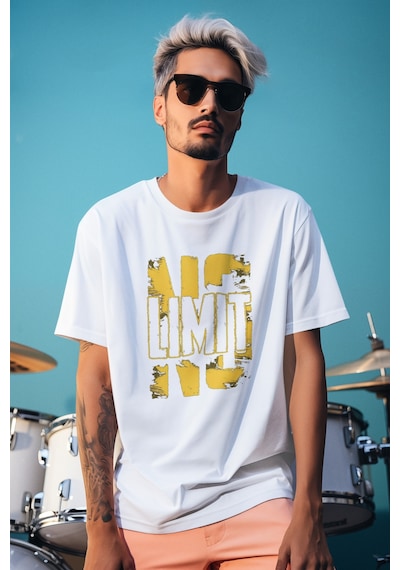 Stil X Yeni Sezon Oversıze Erkek T-shırt, Sizi Anlatan Tasarımlar Beyaz-8