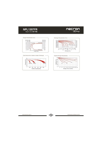 Necron NPL1207FR 12 V 7 Ah UPS Kuru Tip Bakımsız Akü