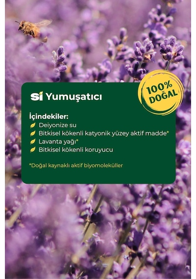 Si Senin İçin %100 Doğal Çamaşır Yumuşatıcı Lavanta Yağlı 1 Lt. Tekli