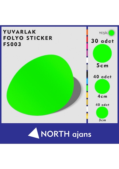 Yuvarlak Folyo Duvar Sticklerı Yeşil