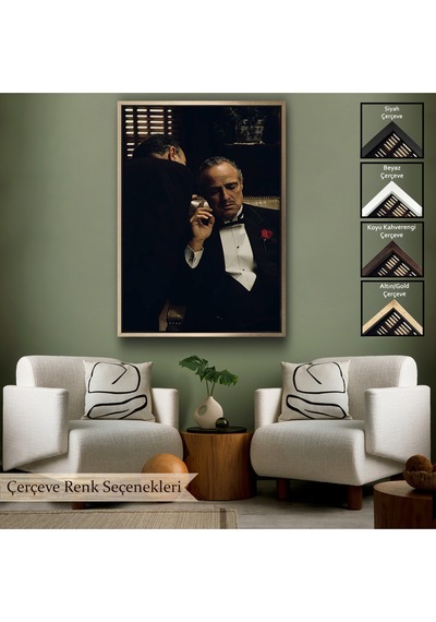 Ahşap Çerçeveli Godfather Film Tablo-7674