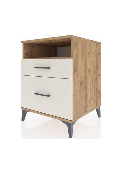Kronos Komodin Tek Raflı 2 Çekmeceli 60x59x80 Çam-aytaşı Çam