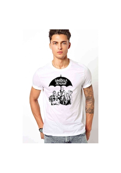 The Umbrella Academy Umbrella Coffee Erkek Beyaz Tshirt