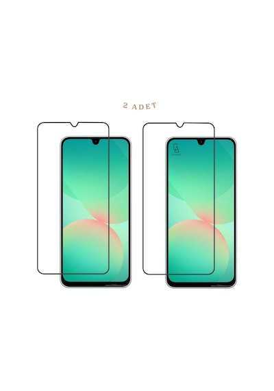Samsung Galaxy A26 İle Uyumlu Ekran Koruyucu Şeffaf Temperli Kırılmaz Cam Ekran Koruyucu 2 Adet