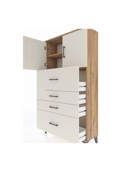 Arges Dolap 2 Raflı 4 Çekmeceli 2 Kapaklı 88x30x163 Çam-aytaşı Çam Arges Dolap 2 Raflı 4 Çekmeceli 2 Kapaklı 88x30x163 Çam-aytaşı Çam