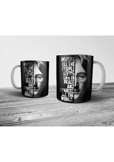 John Lennon Imagine Beatles Kupa Bardak Model 1 Çok Renkli