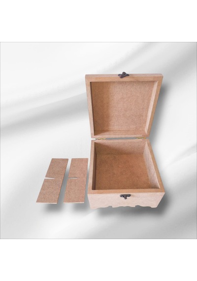 Ahşap-boyanabilir-4 Bölmeli-klipsli-çok Amaçlı Küçük Organizer Ku