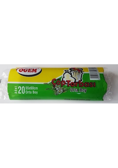 Ögem Orta Boy Çöp Torbası 20'li 10 Adet 55 x 60 CM