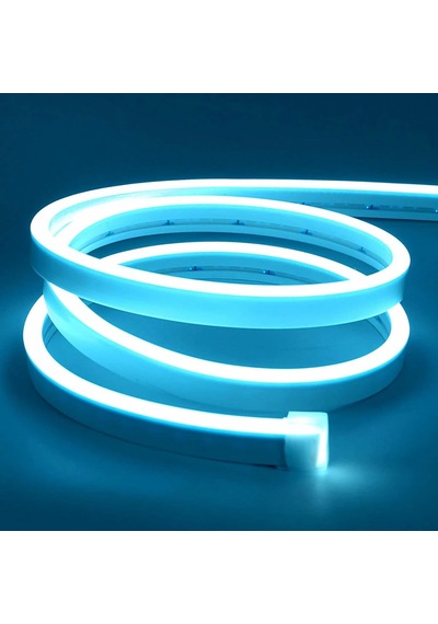 Neon Esnek Şerit Led Tak Çalıştır Kumandalı - Dimmer- Buzmavi 5 M Buz Mavisi