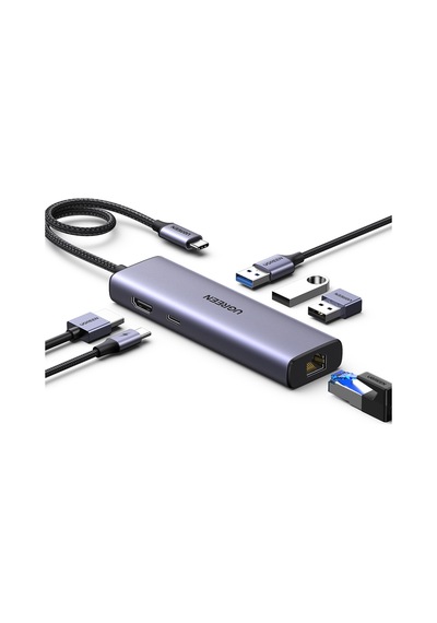Revedok 6-in-1 3 Usb 3.0, 4k/30hz Hdmı, 100w Pd Type-c, Rj45 Port Çoklayıcı Hub, 15598