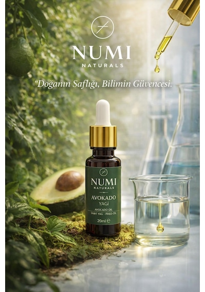 Avokado Yağı 20 Ml Soğuk Sıkım Saf Avokado Yağı Cilt, Saç Ve Bakım Yağı