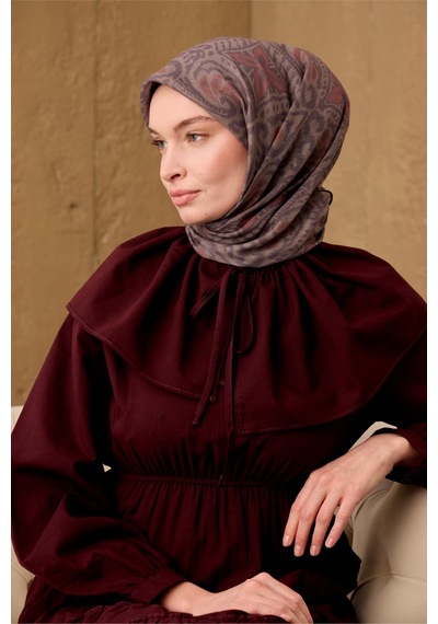 Silk Home Soft Eşarp 73099-10 Kına Yeşili, Kiremit, Koyu Vizon