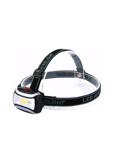 500 Lümen Pilli Led Kafa Feneri Şarjlı Ve Ayarlanabilir Baş Bandı, Güçlü Cob Led Kafa Lambası, Eller Serbest Kullanım, Kamp, Balıkçılık, Avcılık, Yürüyüş, Tamir Vb Aktiviteler Kafa Işığı Siyah