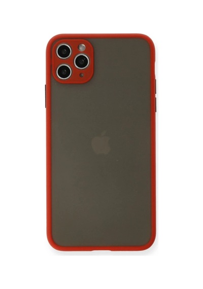Apple Apple Uyumlu iPhone 11 Pro Max Kılıf Montreal Silikon Kapak - Kırmızı