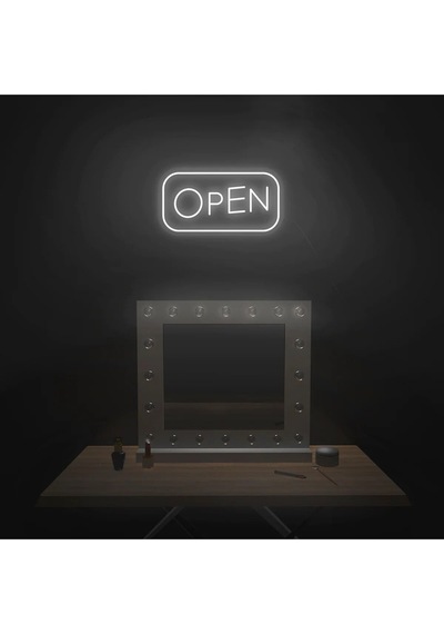 Open Yazılı Neon Tabela Kırmızı