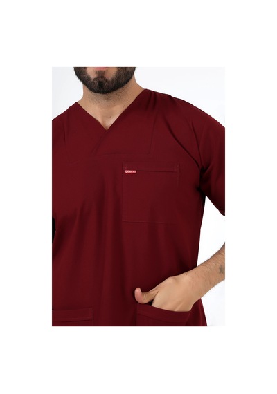 Zarf Yaka Erkek Likralı Takım - 6407 Bordo 6407 Bordo Soft