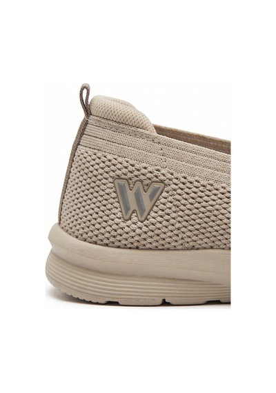 Cloudwalk Comfort Bej Rahat Günlük Yumuşak Tabanlı 4 Mevsim Trend Kadın Slip-on Sneaker Ayakkabı