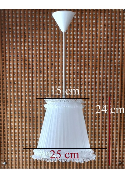 N-30 Beyaz Organze Yatak Odası Çocuk Ve Bebek Odası Avize Beyaz