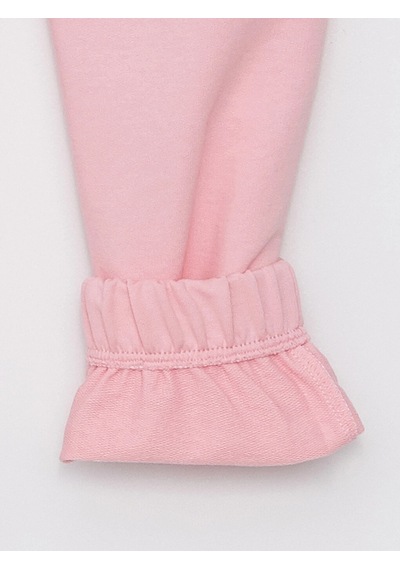 LC Waikiki Lcw Kids Pembe Beli Lastikli Baskılı Kız Çocuk Jogger Eşofman Altı Pınk