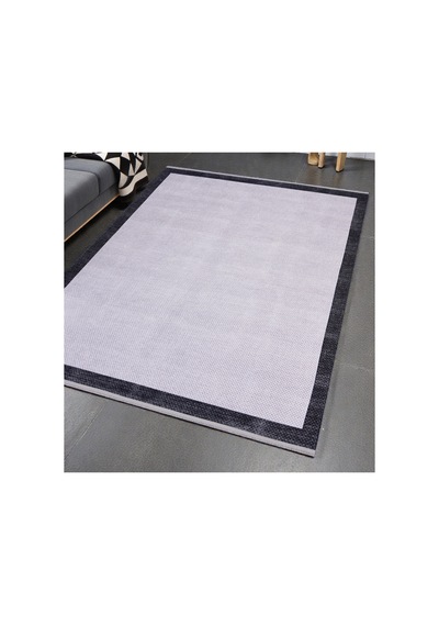 Modern Minimal Kilim Açık Gri Düz Tasarım Kaymaz Taban Yıkanabilir Gri Gri