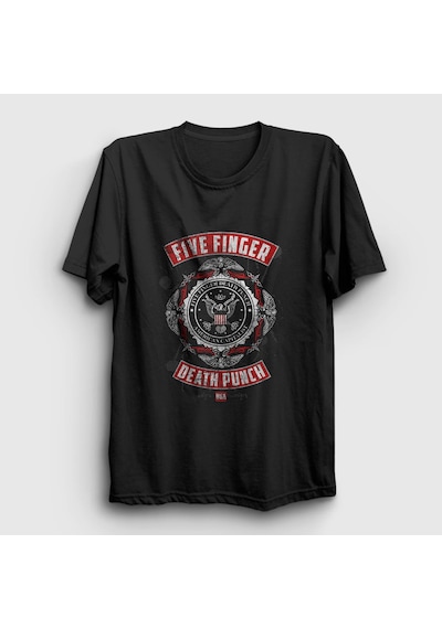 Presmono Unisex Usa Five Finger Death Punch T-shirt Siyah