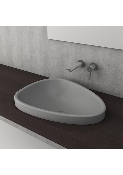 Bocchi Etna Tezgah Üstü Lavabo 58 CM Mat Gri 1112-006-0125