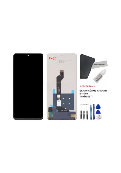 Tkgz - Nova 9se Uyumlu Lcd Ekran Dokunmatik Servis + B-7000 + Tamir Seti Çok Renkli