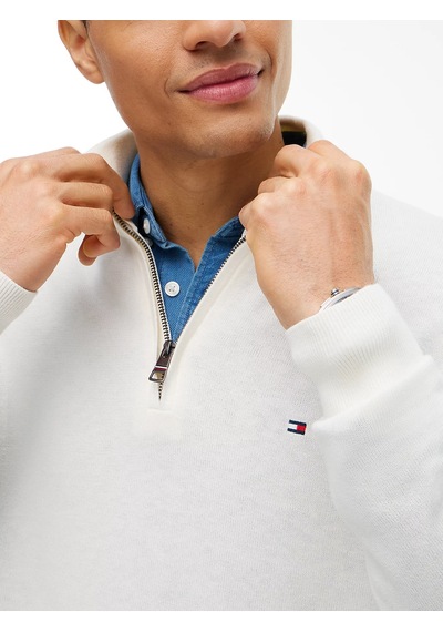 Erkek Tommy Hilfiger Logolu Yarım Fermuarlı Bisiklet Yakalı Erkek Kazak Ekru- Kazak Mw0mw28049 Z00 Ekru- Erkek Tommy Hilfiger Logolu Yarım Fermuarlı Bisiklet Yakalı Erkek Kazak Ekru- Kazak Mw0mw28049 Z00 Ekru-