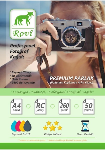 Rovi Rapunzel Parlak Fotoğraf Kağıdı 260Gsm 50Yp A4