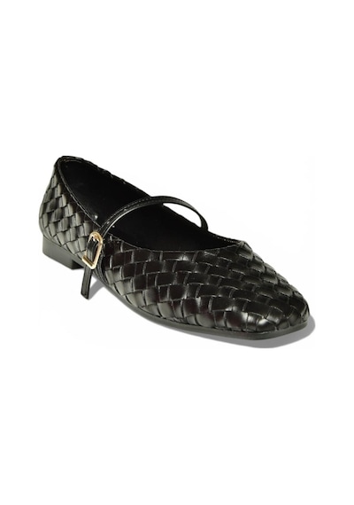 Fox Shoes Y726368209 Siyah Düz Kadın Babet Siyah