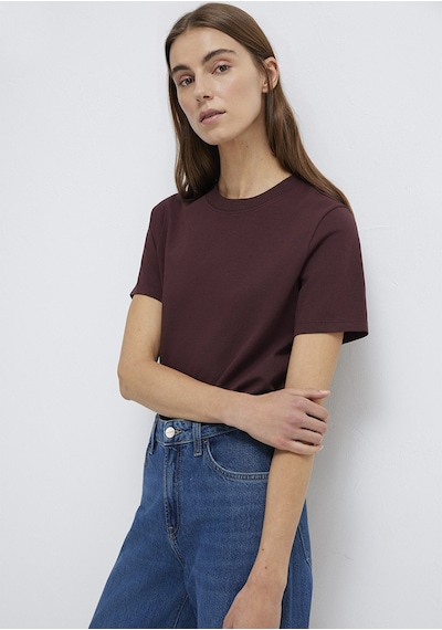 Mavi - Kahverengi Basic Tişört 1613788-70223 Kahverengi
