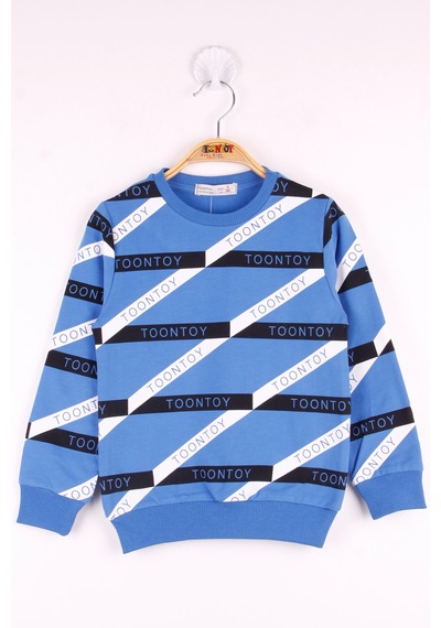 Toontoy Kids Toontoy Erkek Çocuk Toontoy Şeritli Sweatshirt Saks
