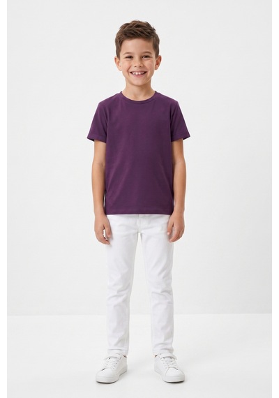 Kiagu Kısa Kol T-shirt Basic Terletmeyen Esnek Kumaş Pamuklu Mevsimlik Kısakol Erkek Çocuk Tsort Mor Kiagu Kısa Kol T-shirt Basic Terletmeyen Esnek Kumaş Pamuklu Mevsimlik Kısakol Erkek Çocuk Tsort Mor