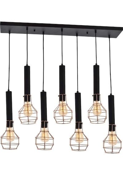 Avonni Av-60104-7Y-Bsy Bakır/Siyah Boyalı Modern Avize, E27