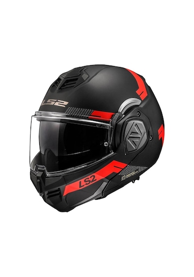 Ls2 Advant Bend Çene Açılır Kask Kırmızı Mat Siyah
