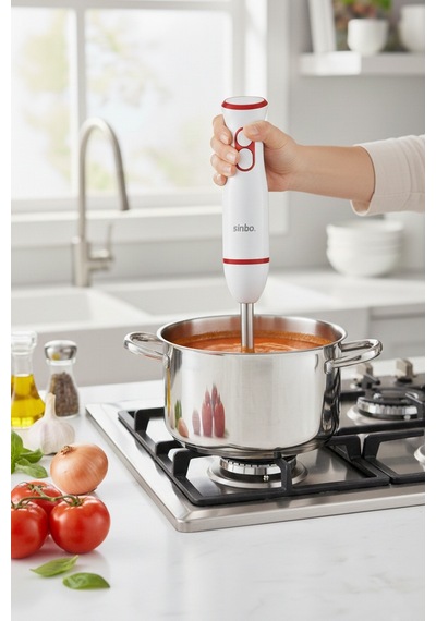 Sinbo SHB-7514 400 W Paslanmaz Çelik Bıçaklı El Blenderı